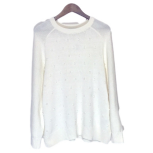 Old Navy Cream Popcorn Sweater XL